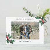 Weihnachts-Grüße Weiße Weihnachtskarte (Stehend Vorderseite)