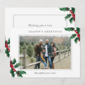 Weihnachts-Grüße Weiße Weihnachtskarte (Vorne/Hinten)