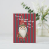 Weihnachts-GrußFeiertage Postkarte (Stehend Vorderseite)