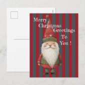 Weihnachts-GrußFeiertage Postkarte (Vorne/Hinten)