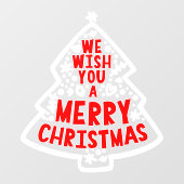 Weihnachts-Grußfenster Decal Fensteraufkleber (Blatt)