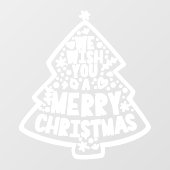 Weihnachts-Grußfenster Decal Fensteraufkleber (Blatt)