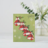 Weihnachts Grußglocken Feiertagskarte (Stehend Vorderseite)