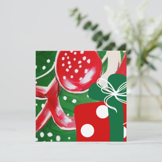 Weihnachts-Grußkarte (Stehend Vorderseite)