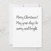 Weihnachts-Grußkarte (Rückseite)