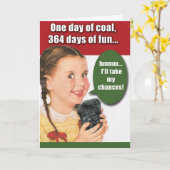 Weihnachts-Grußkarte - Ein Tag Kohle Karte (Gelbe Blume)