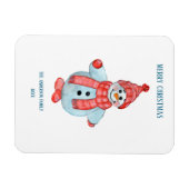 Weihnachts-Grußkarte eines Schneemanns Magnet (Horizontal)