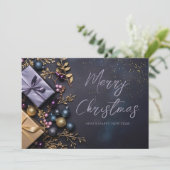Weihnachts-Grußkarte Einladung (Stehend Vorderseite)