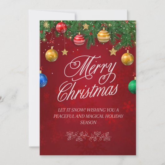 Weihnachts-Grußkarte Einladung (Vorderseite)