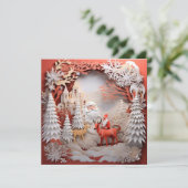 Weihnachts-Grußkarte Feiertagskarte (Stehend Vorderseite)