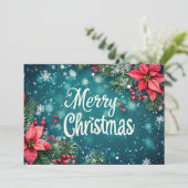 Weihnachts-Grußkarte Feiertagskarte (Stehend Vorderseite)