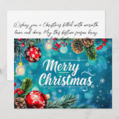 Weihnachts-Grußkarte Feiertagskarte (Vorne/Hinten)