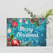 Weihnachts-Grußkarte Feiertagskarte (Stehend Vorderseite)