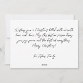 Weihnachts-Grußkarte Feiertagskarte (Rückseite)