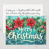 Weihnachts-Grußkarte Feiertagskarte (Vorne/Hinten)