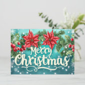 Weihnachts-Grußkarte Feiertagskarte (Stehend Vorderseite)