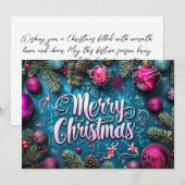 Weihnachts-Grußkarte Feiertagskarte (Vorne/Hinten)