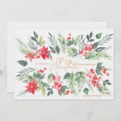 Weihnachts-Grußkarte Feiertagskarte (Vorne/Hinten)