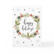 Weihnachts-Grußkarte "Happy Holidays"