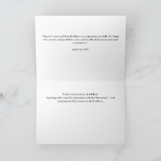 Weihnachts-Grußkarte Jesaja 7:14 (5x7) Dankeskarte
