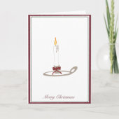Weihnachts-Grußkarte (Kerze) Karte (Vorderseite)