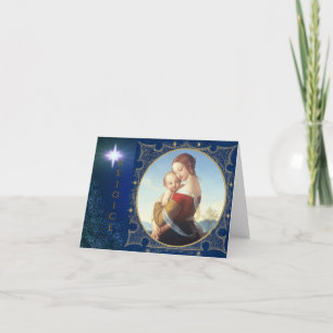 Weihnachts-Grußkarte "Madonna and Child" Feiertagskarte
