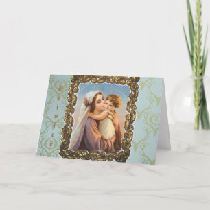 Weihnachts-Grußkarte "Madonna and Child" Feiertagskarte