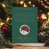 Weihnachts-Grußkarte mit Goldener Glocke Einladung