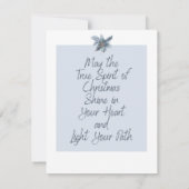 Weihnachts-Grußkarte mit minimalem Design & Text (Rückseite)