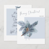 Weihnachts-Grußkarte mit minimalem Design & Text (Vorne/Hinten)