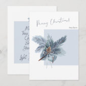 Weihnachts-Grußkarte mit minimalem Design & Text (Vorne/Hinten)