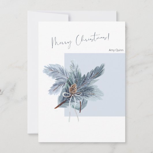 Weihnachts-Grußkarte mit minimalem Design & Text (Vorderseite)