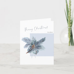 Weihnachts-Grußkarte mit minimalem Design & Text Feiertagskarte