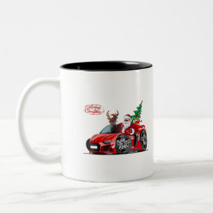 Weihnachts-Grußkarte mit Weihnachtsschreiben Zweifarbige Tasse
