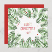 Weihnachts-Grußkarte mit Winterferienrahmen Save The Date (Vorne/Hinten)