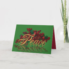 Weihnachts Grußkarte PEACE Feiertagskarte