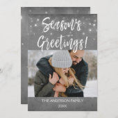 Weihnachts-Grußkarte Schnee oder Schneeflocke Feiertagskarte (Vorne/Hinten)