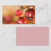Weihnachts-Grußkarte Visitenkarte (Vorne/Hinten)