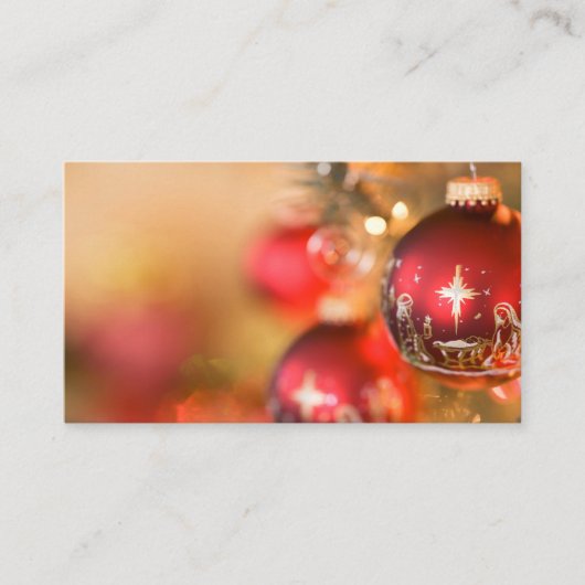 Weihnachts-Grußkarte Visitenkarte (Vorderseite)
