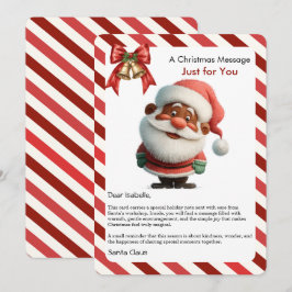 Weihnachts-Grußkarte von Santa für Kinder Feiertagskarte