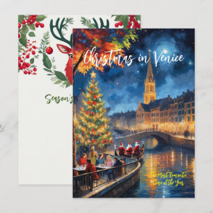 Weihnachts-Grußkarte "Weihnachten in Venedig" Mitteilungskarte