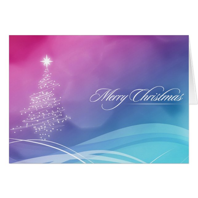 Weihnachts-Grußkarte/Weihnachtsbaum (Vorderseite (Horizontal))