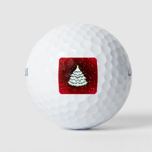 Weihnachts-Grußkarte Weihnachtsgrüße Golfball (Vorderseite)
