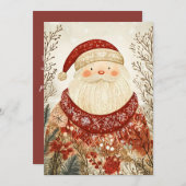 Weihnachts-Grußkarte Weihnachtsmann Feiertagskarte (Vorne/Hinten)