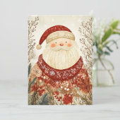 Weihnachts-Grußkarte Weihnachtsmann Feiertagskarte (Stehend Vorderseite)
