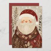 Weihnachts-Grußkarte Weihnachtsmann Feiertagskarte (Vorne/Hinten)