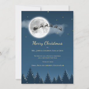 Weihnachts-Grußkarte zum Vollmond Einladung