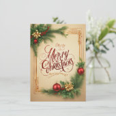 Weihnachts-Grußkarten heiraten Feiertagskarte (Stehend Vorderseite)