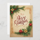 Weihnachts-Grußkarten heiraten Feiertagskarte (Vorne/Hinten)