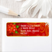 Weihnachts-Grußkarten-Rücksendeadressen-Aufkleber (Insitu)